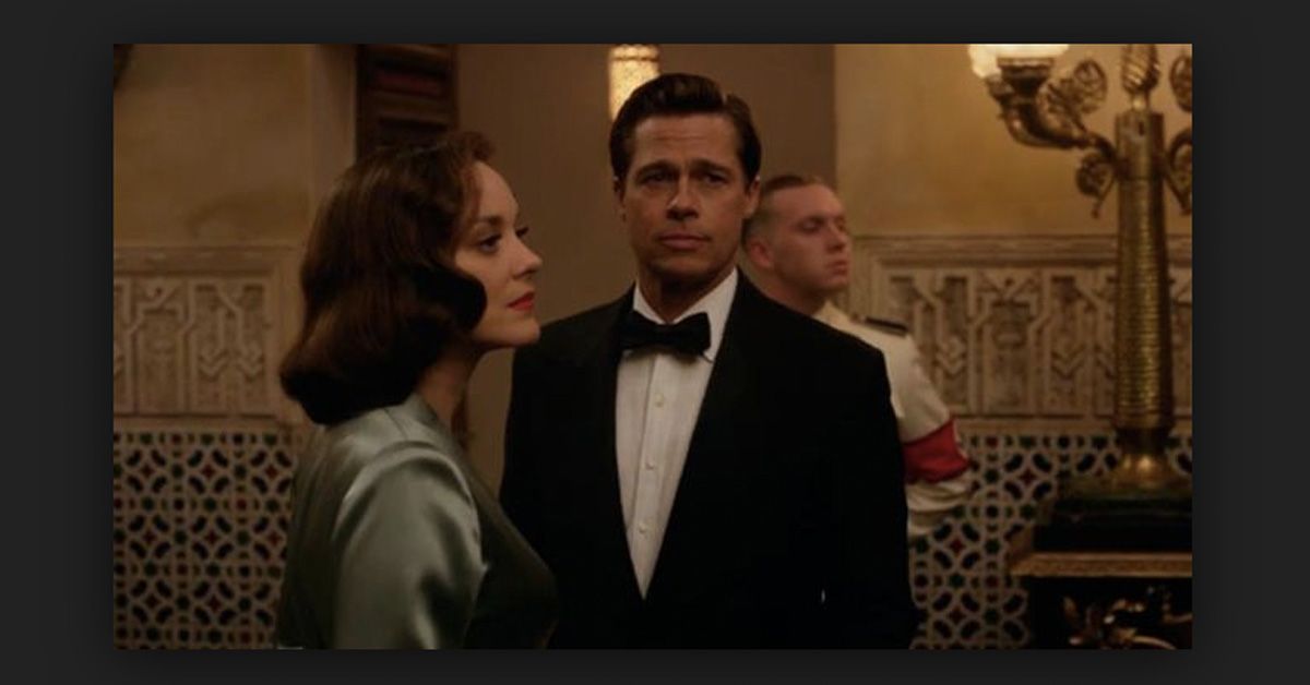 Marion Cotillard y Brad Pitt en Aliados